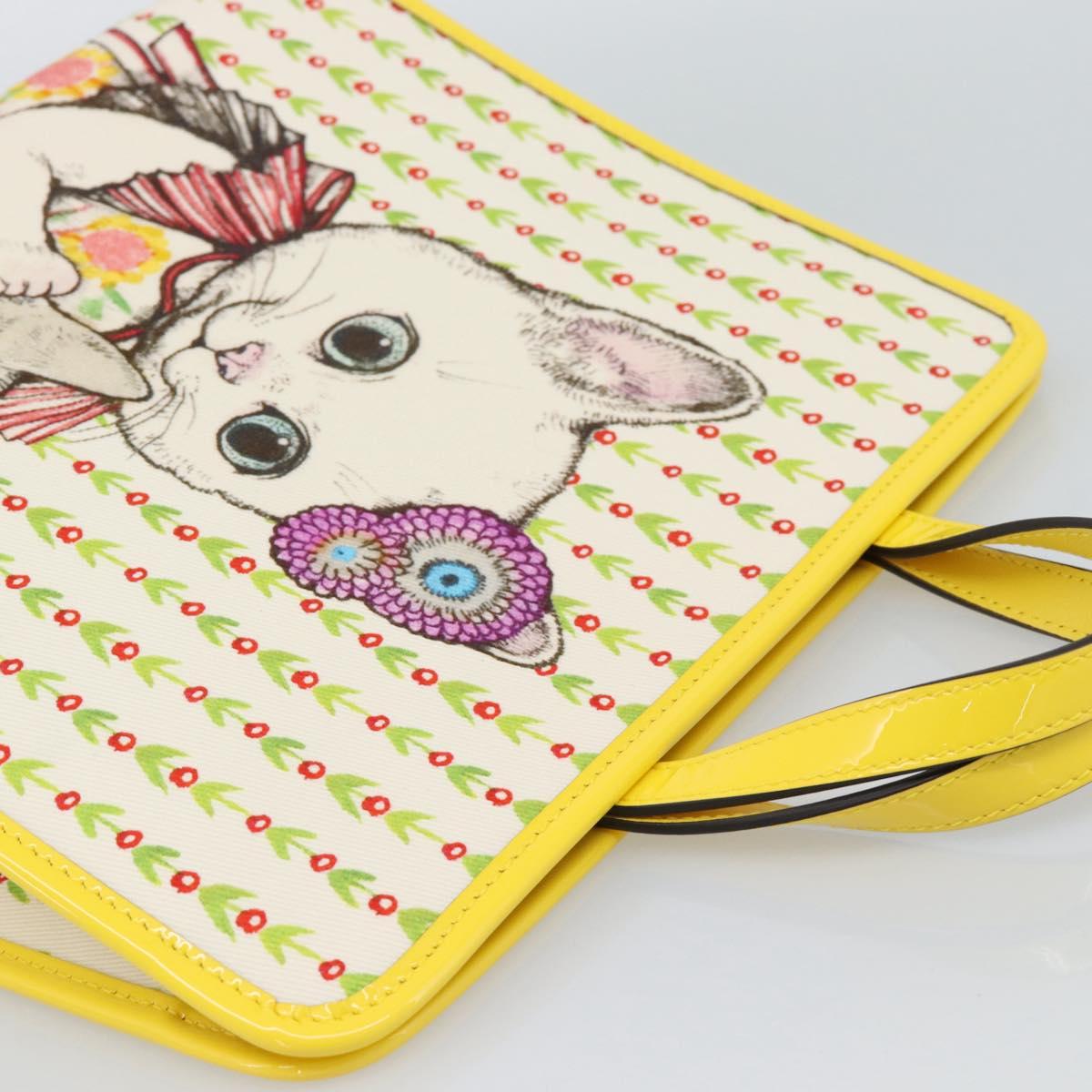 GUCCI Children's Yuko Higuchi Hand Bag Canvas Yellow 605614 Auth 188912M