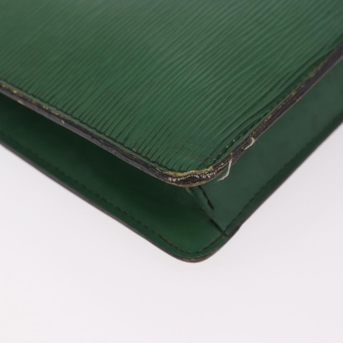 LOUIS VUITTON Epi Montaigne 27 Clutch Bag Green M52654 LV Auth 188920