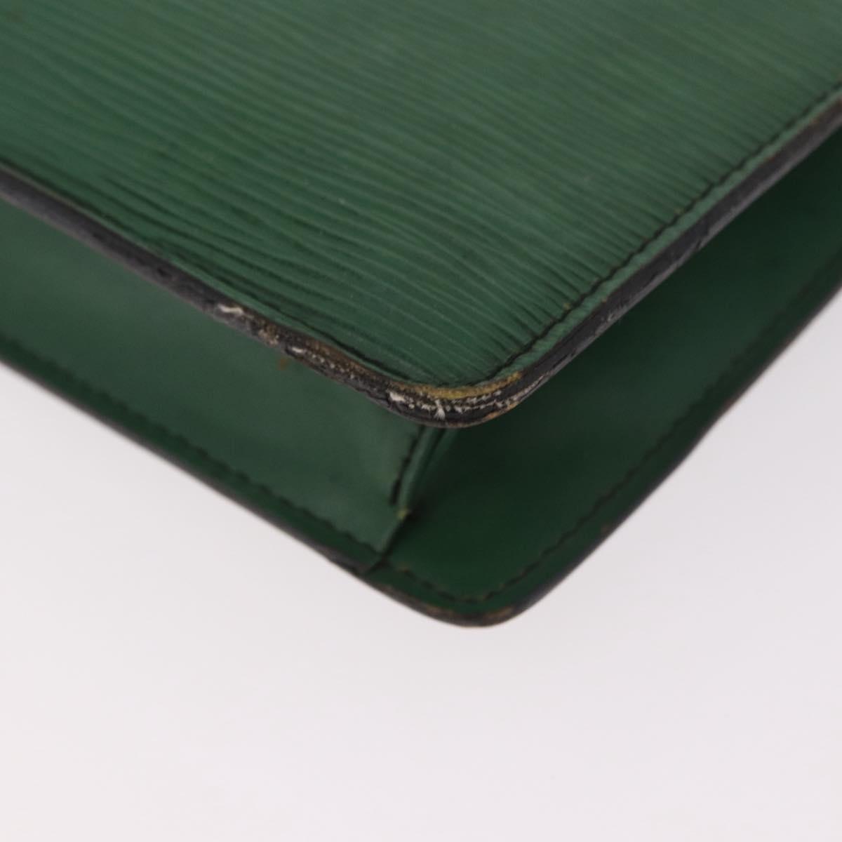 LOUIS VUITTON Epi Montaigne 27 Clutch Bag Green M52654 LV Auth 188920
