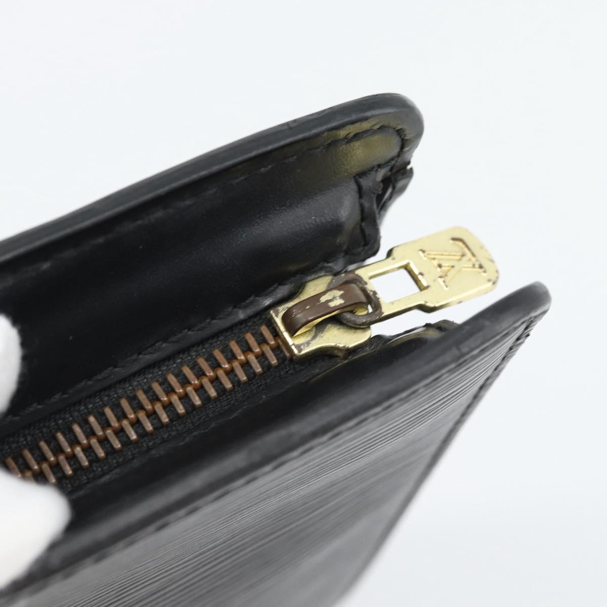 LOUIS VUITTON Epi Pochette Homme Clutch Bag Black M52522 LV Auth 188924