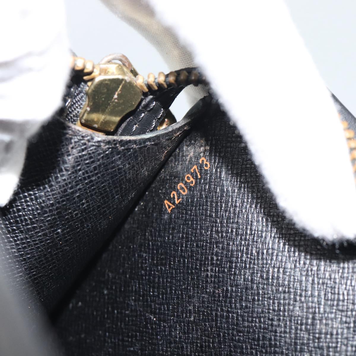 LOUIS VUITTON Epi Pochette Homme Clutch Bag Black M52522 LV Auth 188924