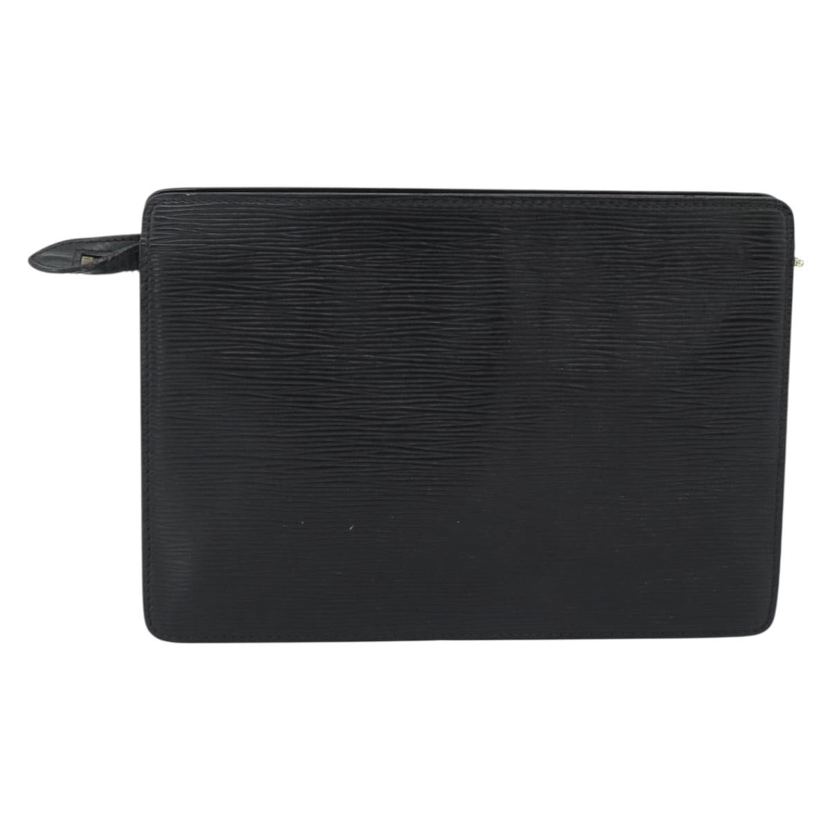 LOUIS VUITTON Epi Pochette Homme Clutch Bag Black M52522 LV Auth 188924