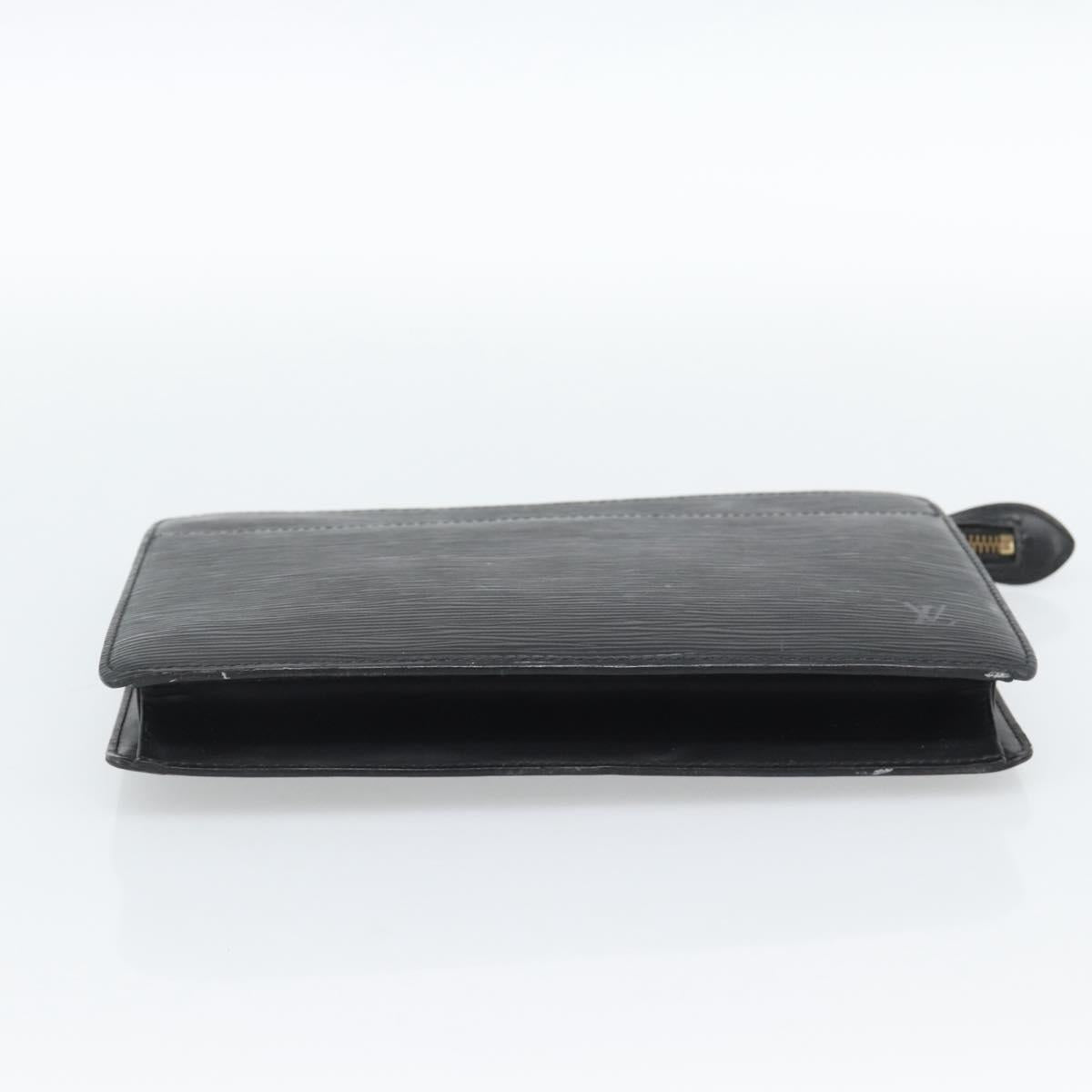 LOUIS VUITTON Epi Pochette Homme Clutch Bag Black M52522 LV Auth 188924