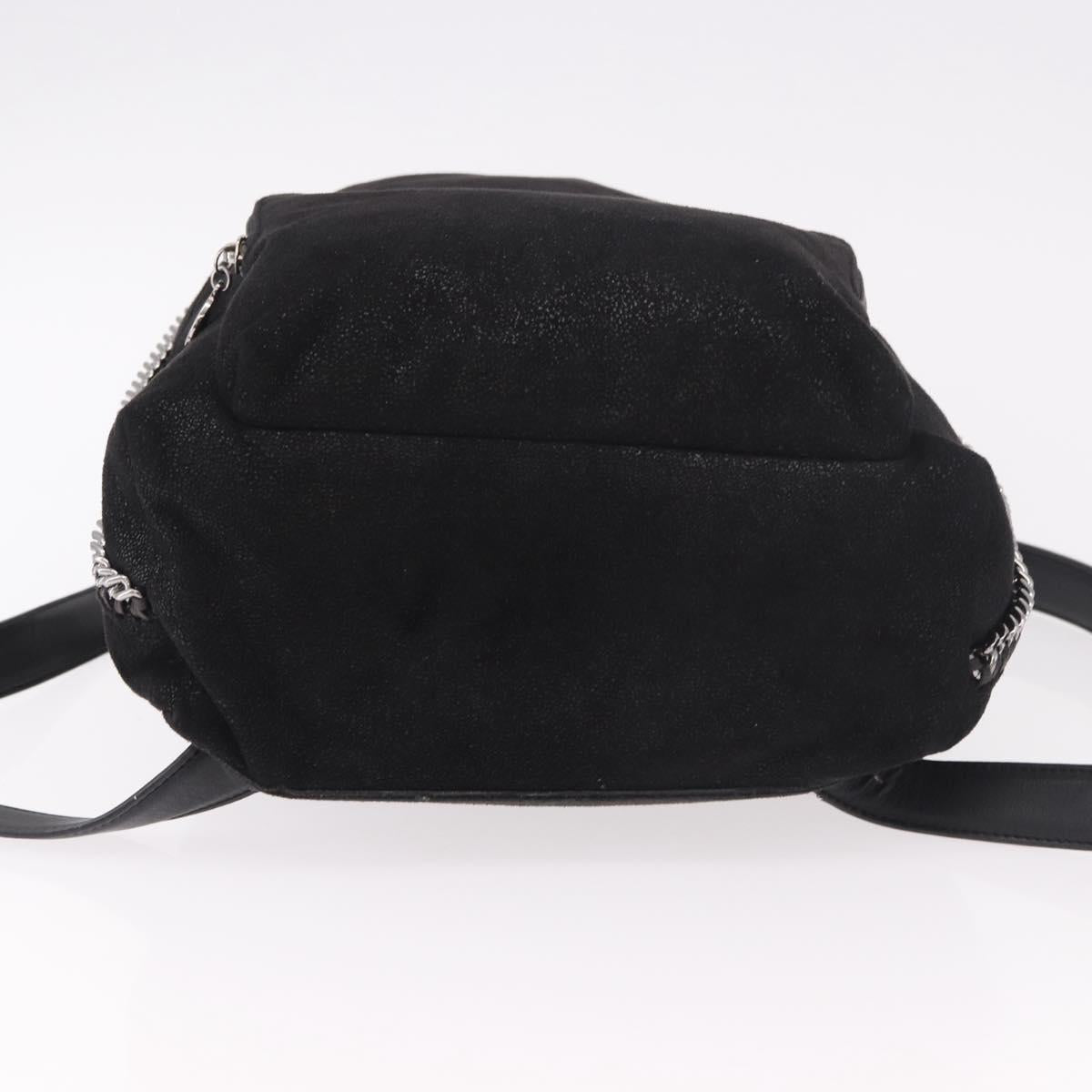 Stella MacCartney Falabella Backpack polyester Black Silver Auth 188925A