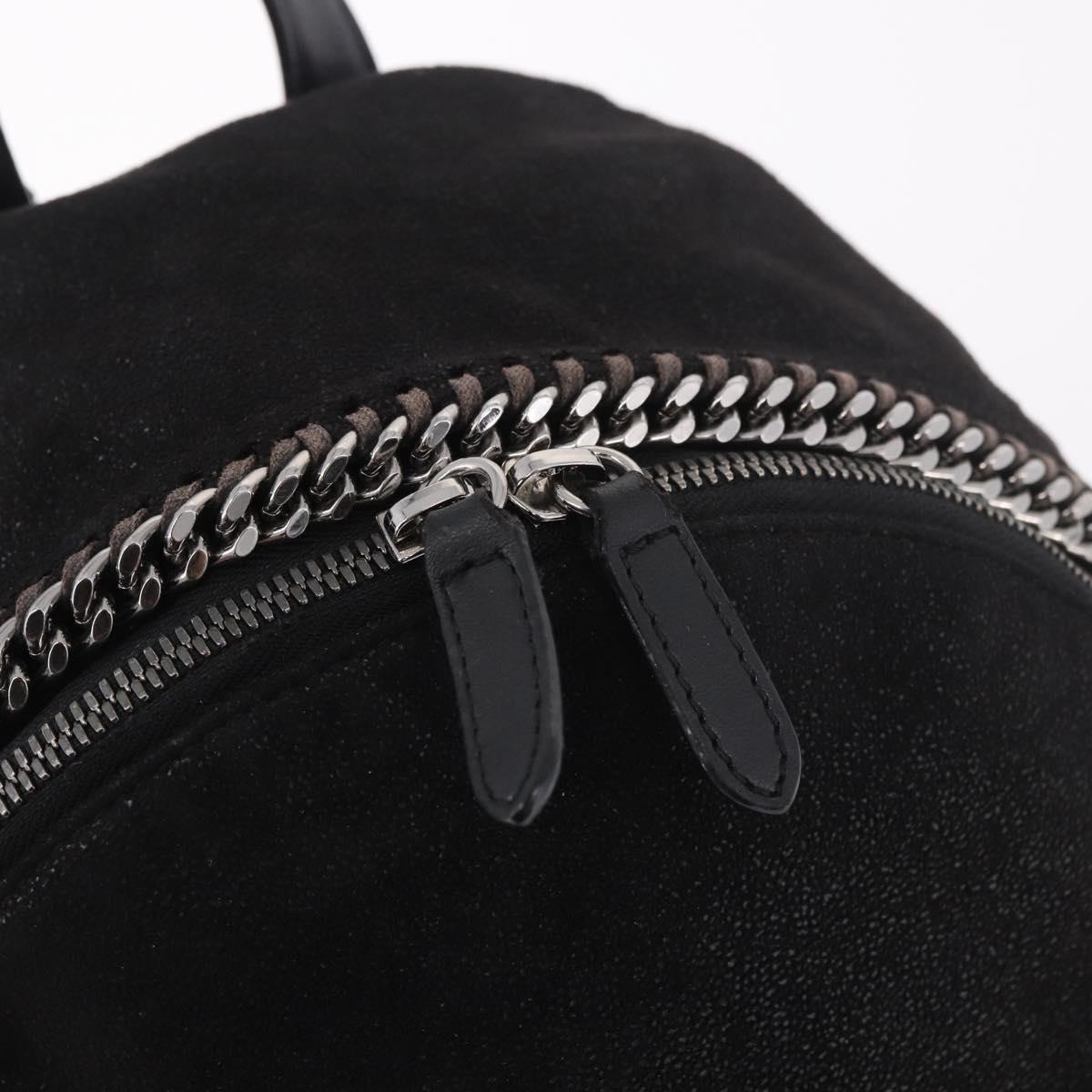 Stella MacCartney Falabella Backpack polyester Black Silver Auth 188925A