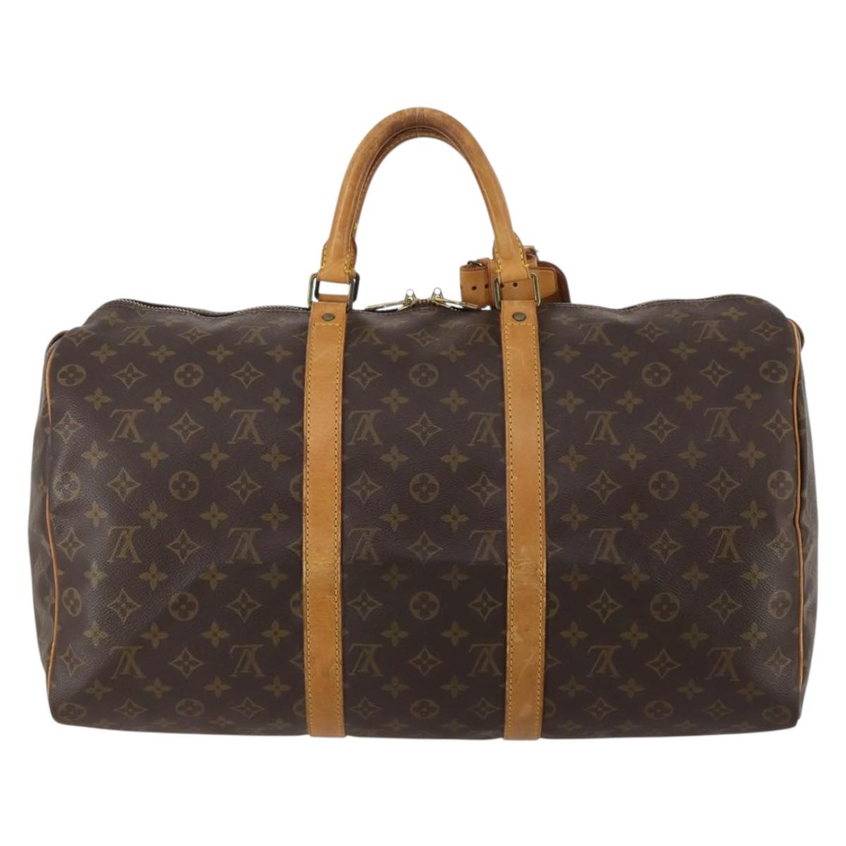 LOUIS VUITTON Monogram Keepall 50 Boston Bag M41426 LV Auth 188940