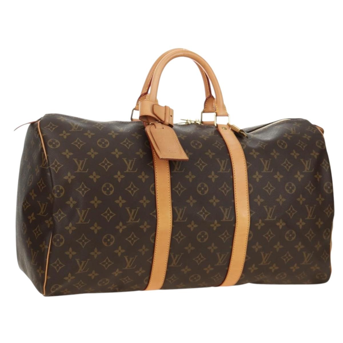LOUIS VUITTON Monogram Keepall 50 Boston Bag M41426 LV Auth 188942SAV