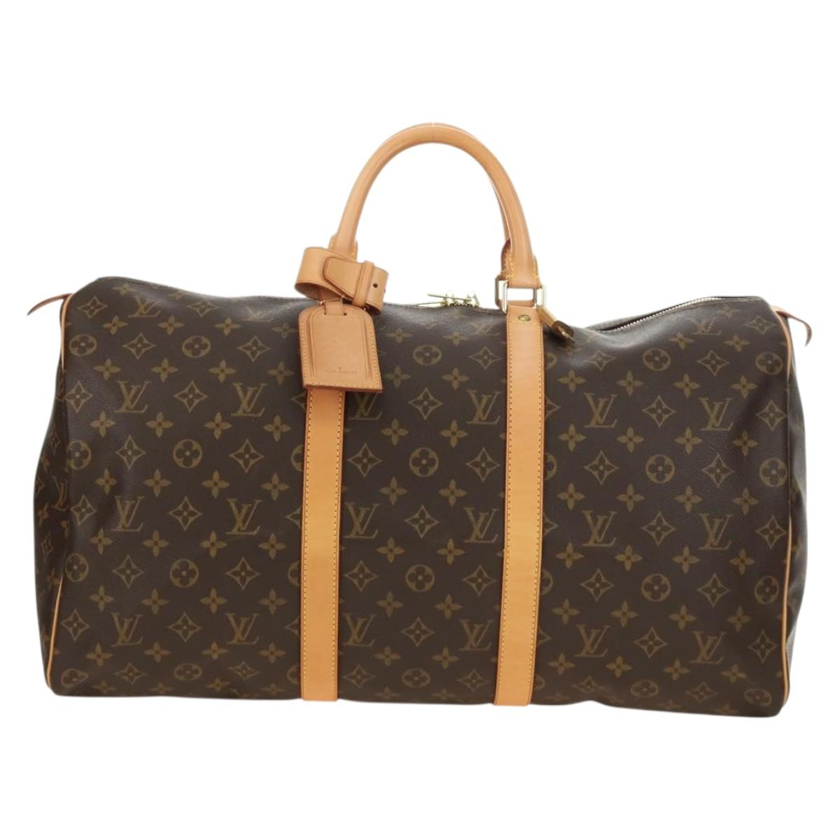 LOUIS VUITTON Monogram Keepall 50 Boston Bag M41426 LV Auth 188942SAV