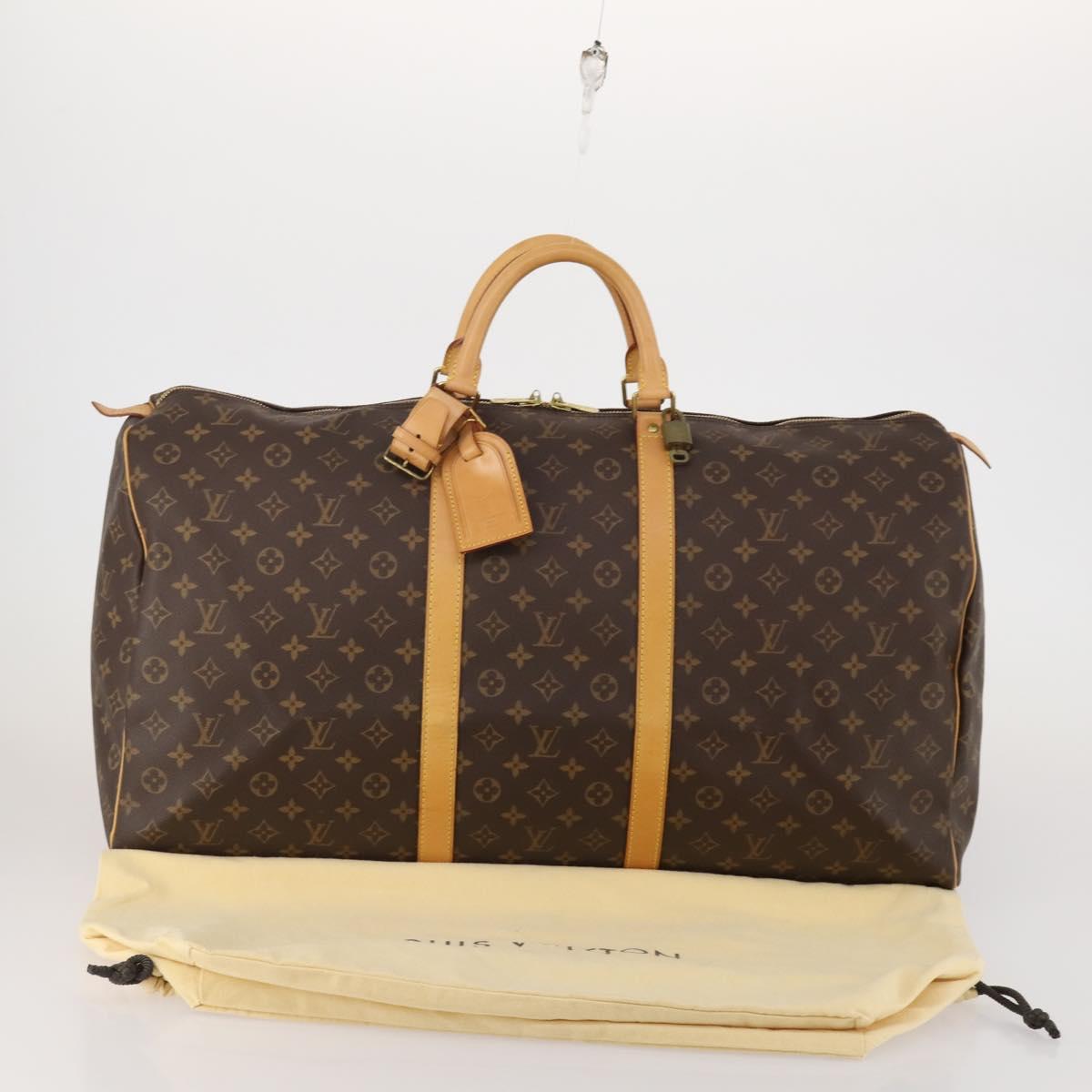 LOUIS VUITTON Monogram Keepall 60 Boston Bag M41422 LV Auth 188943V