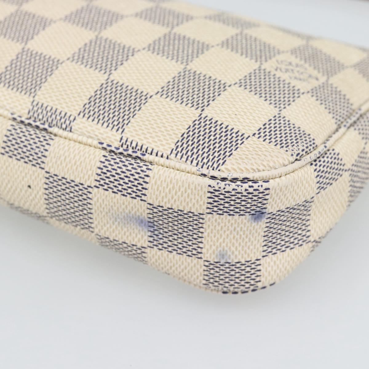 LOUIS VUITTON Damier Azur Pochette Accessoires Pouch N51986 LV Auth 188944