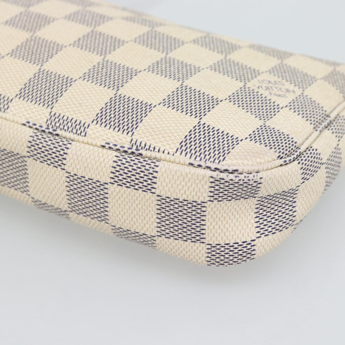 LOUIS VUITTON Damier Azur Pochette Accessoires Pouch N51986 LV Auth 188944