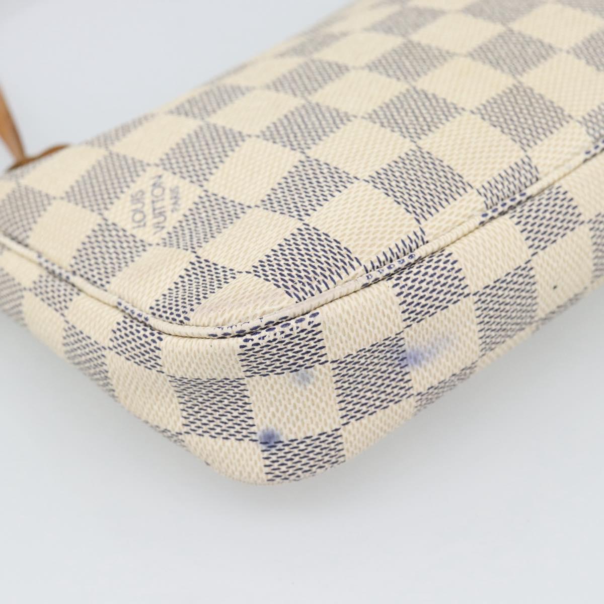 LOUIS VUITTON Damier Azur Pochette Accessoires Pouch N51986 LV Auth 188944