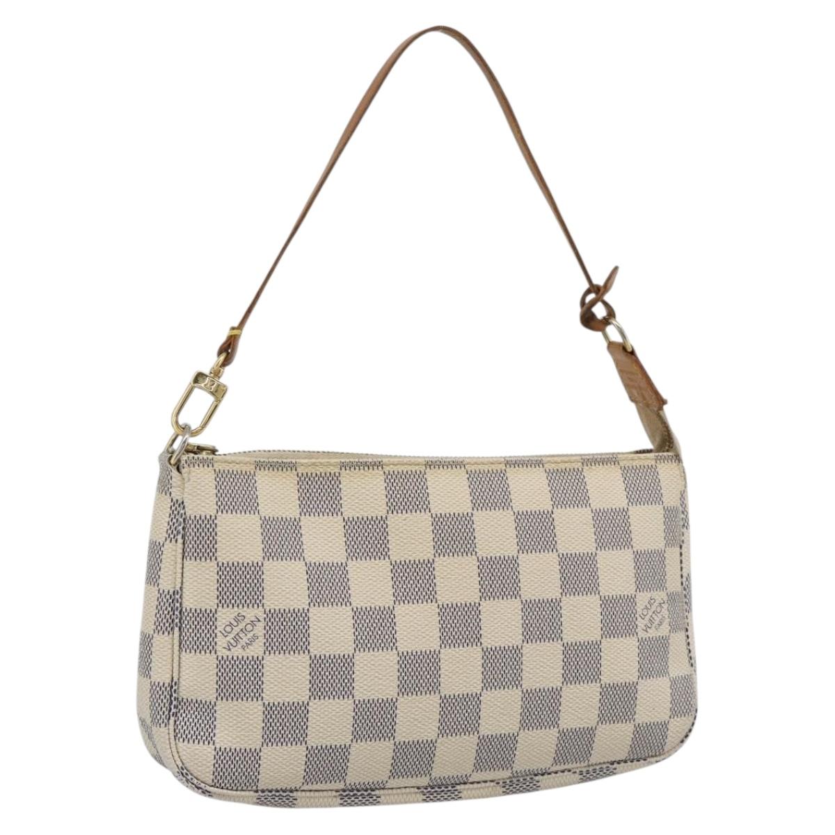 LOUIS VUITTON Damier Azur Pochette Accessoires Pouch N51986 LV Auth 188944