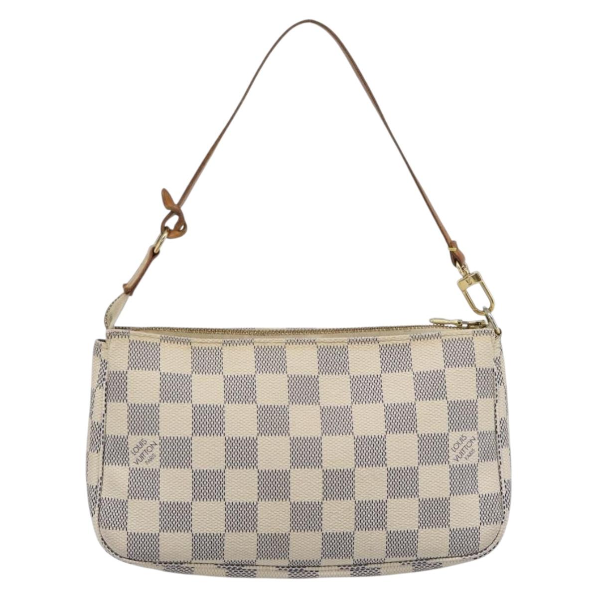 LOUIS VUITTON Damier Azur Pochette Accessoires Pouch N51986 LV Auth 188944