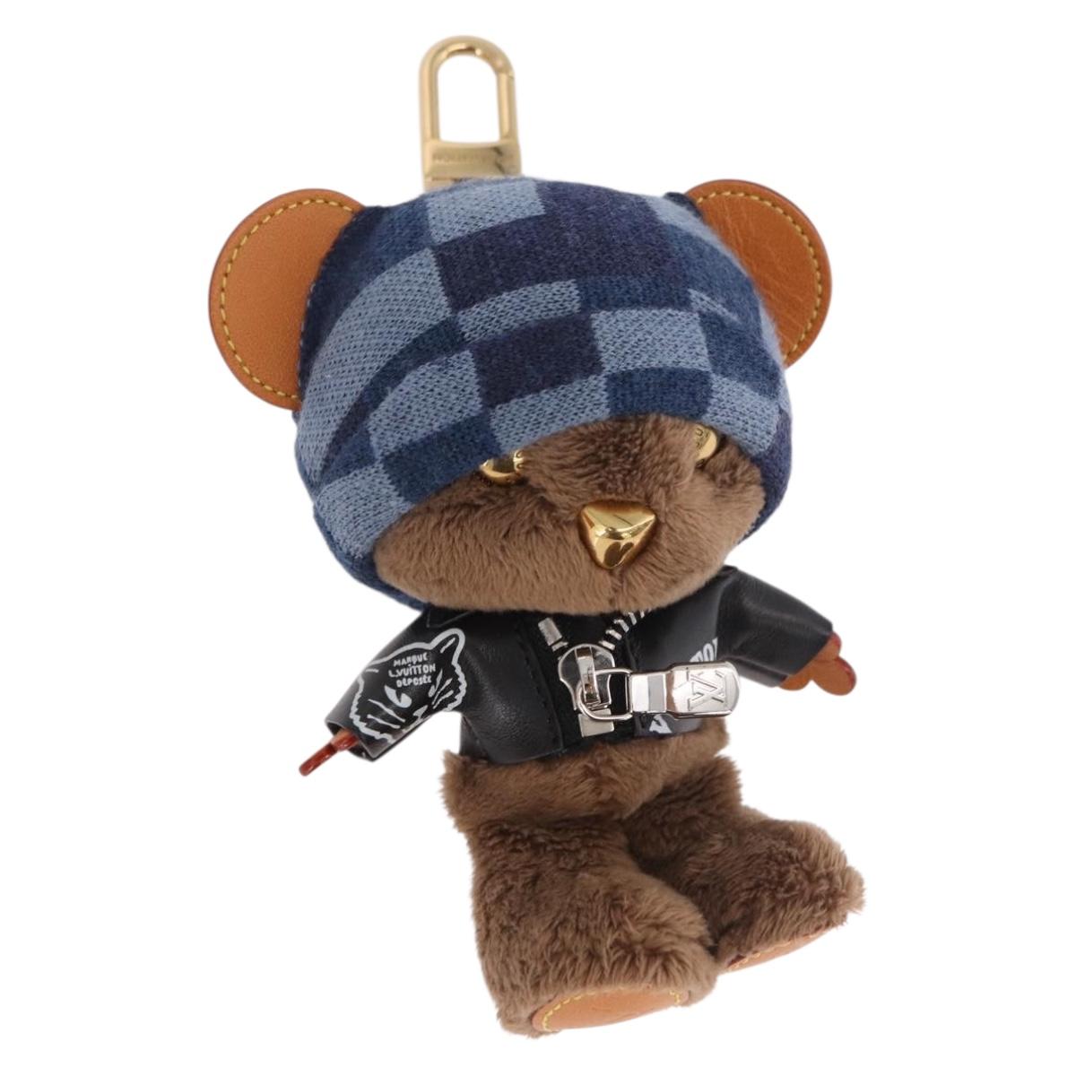 LOUIS VUITTON Bear Bag Charm Leather Brown M03206 LV Auth 188945SM