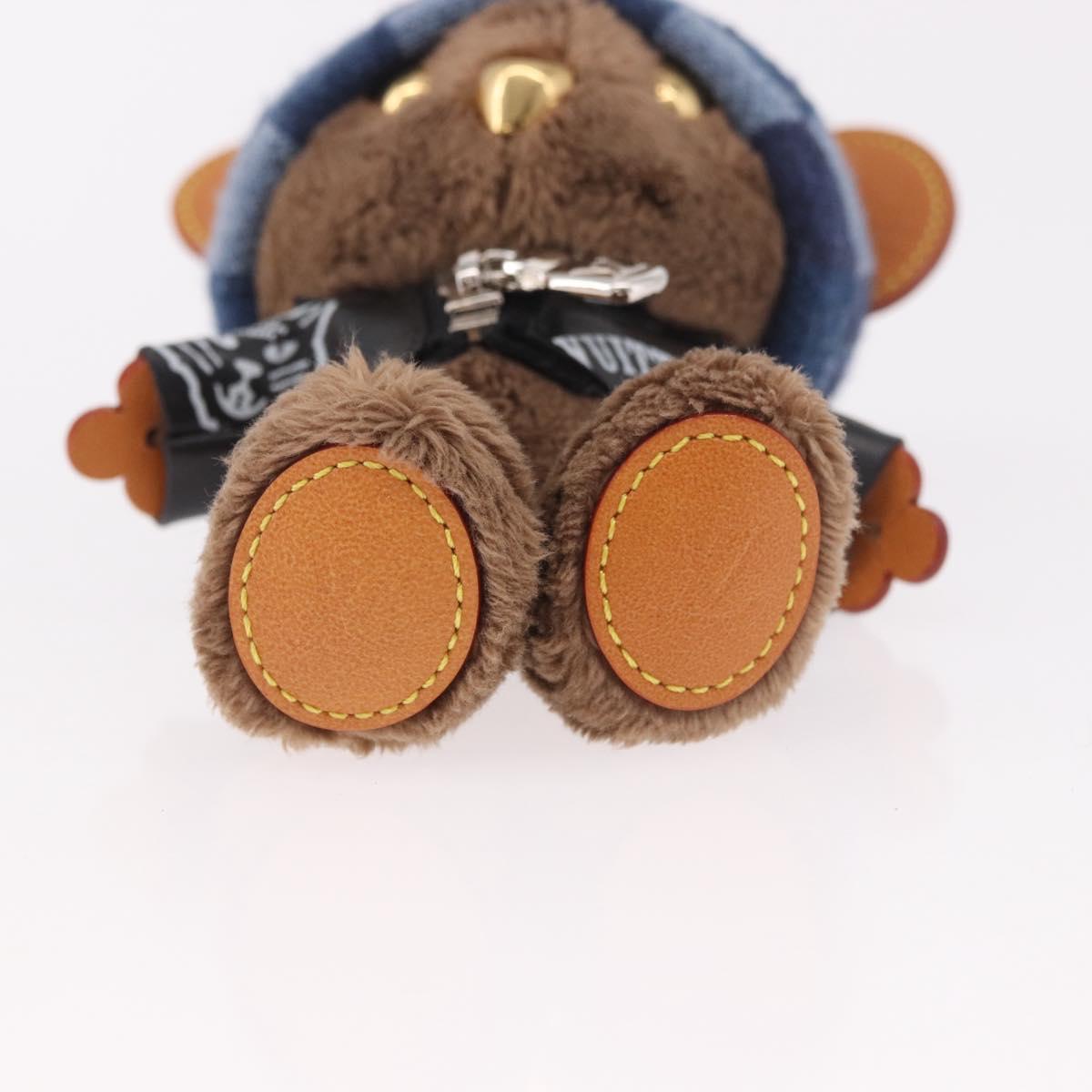 LOUIS VUITTON Bear Bag Charm Leather Brown M03206 LV Auth 188945SM
