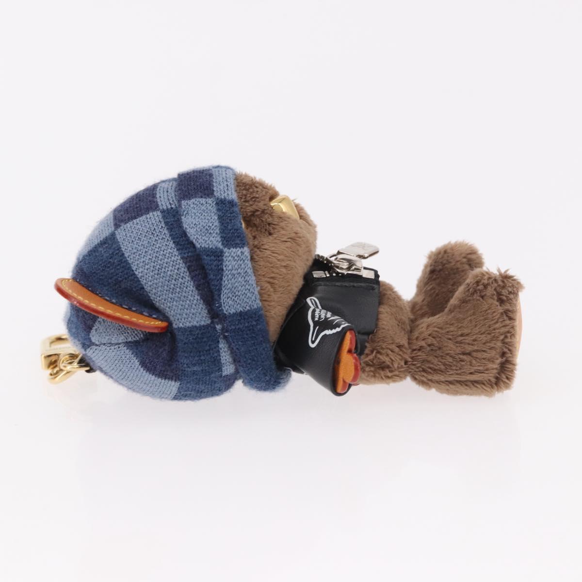 LOUIS VUITTON Bear Bag Charm Leather Brown M03206 LV Auth 188945SM