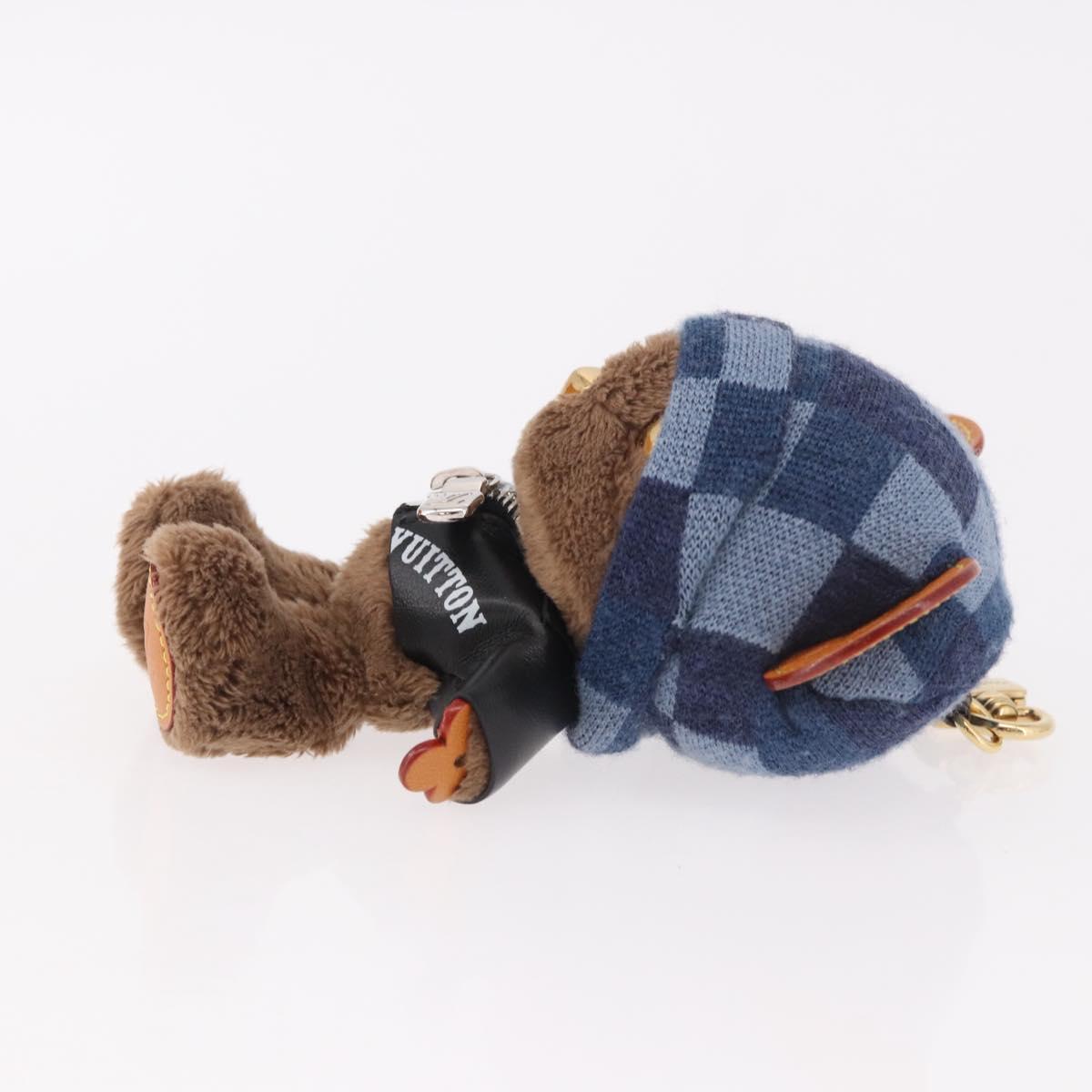 LOUIS VUITTON Bear Bag Charm Leather Brown M03206 LV Auth 188945SM