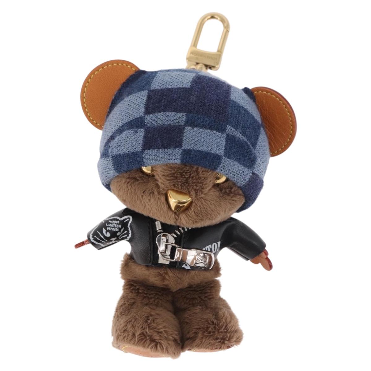 LOUIS VUITTON Bear Bag Charm Leather Brown M03206 LV Auth 188945SM