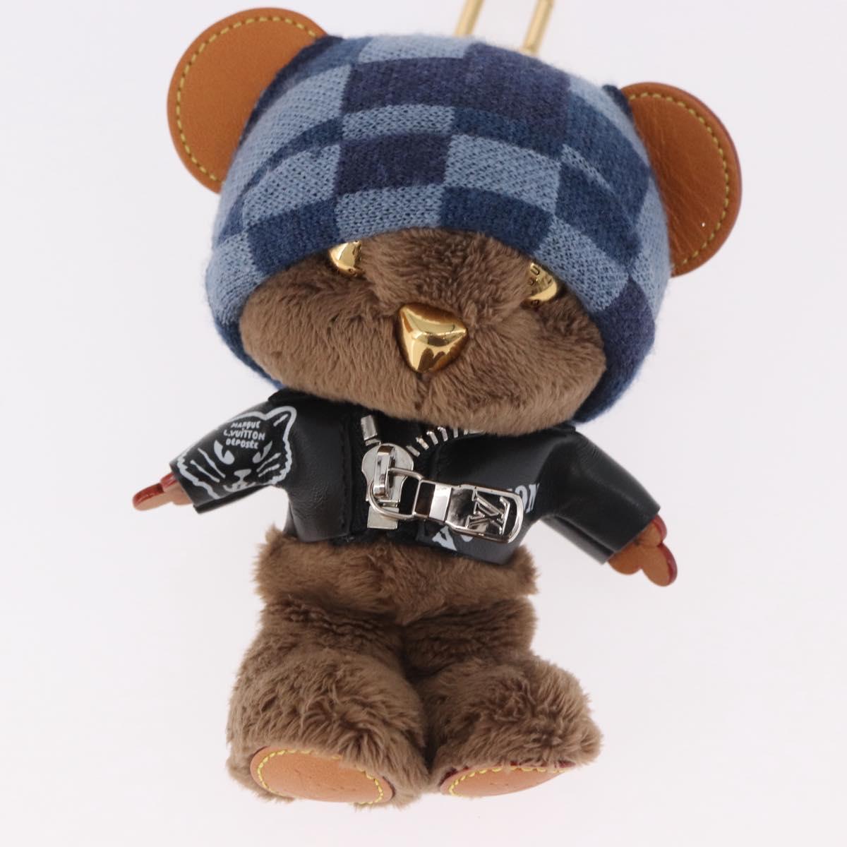 LOUIS VUITTON Bear Bag Charm Leather Brown M03206 LV Auth 188945SM