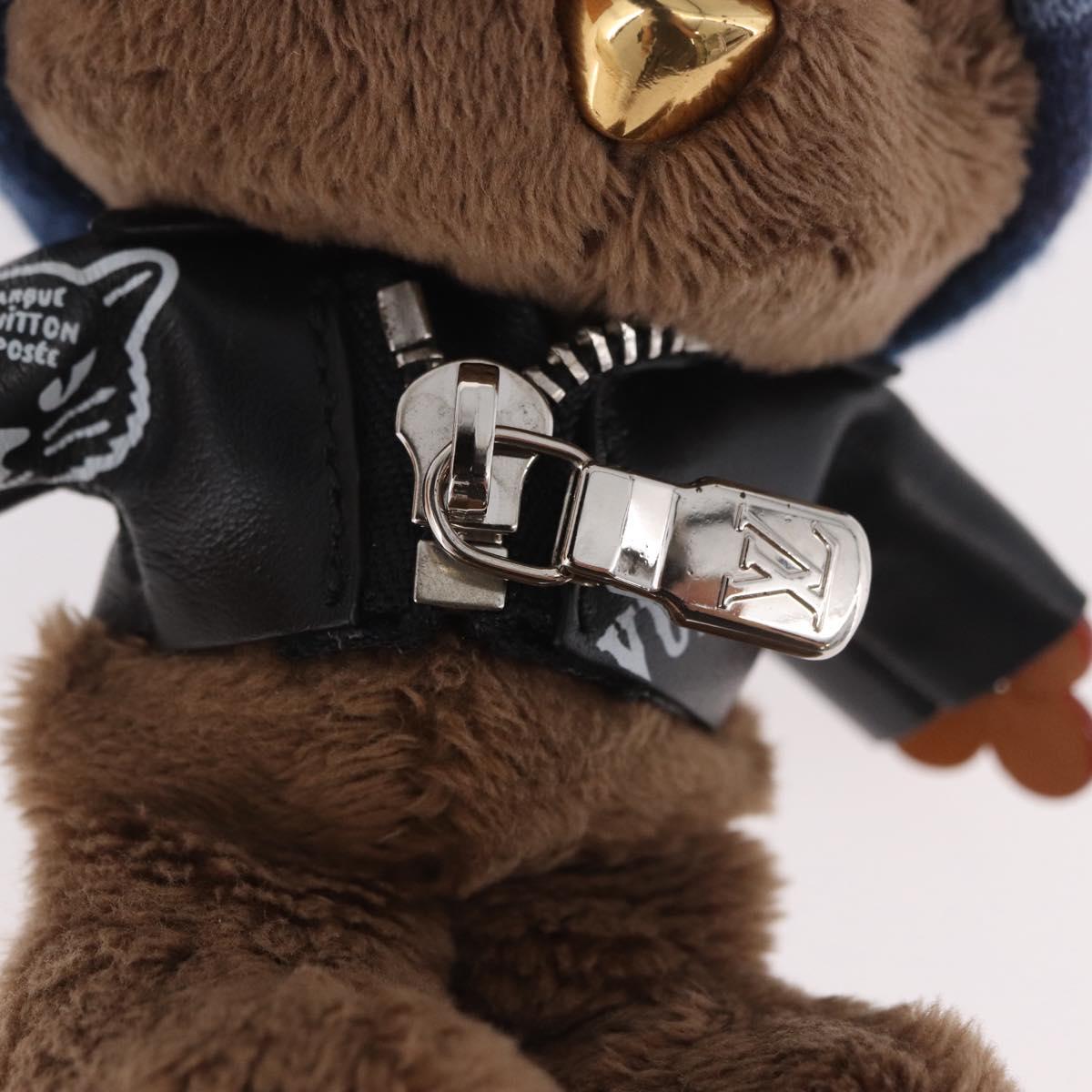 LOUIS VUITTON Bear Bag Charm Leather Brown M03206 LV Auth 188945SM