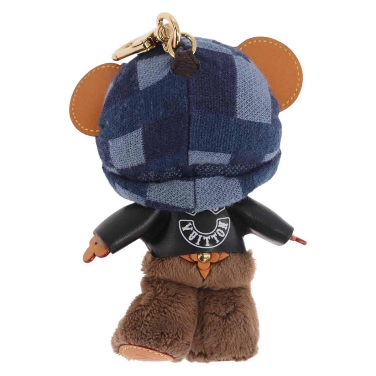 LOUIS VUITTON Bear Bag Charm Leather Brown M03206 LV Auth 188945SM