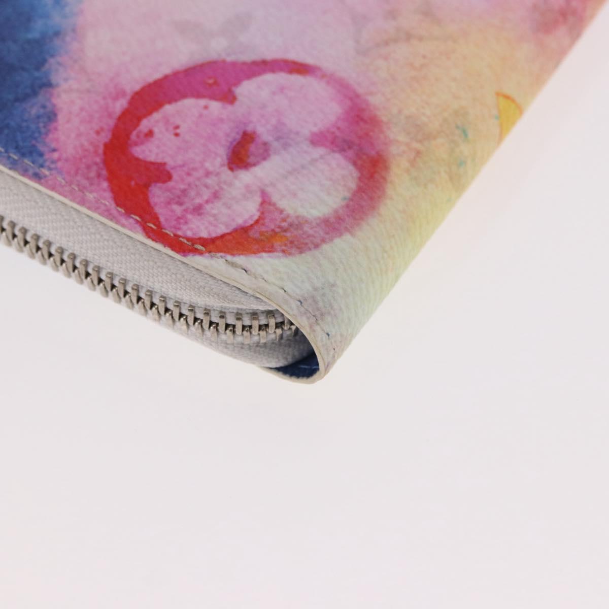LOUIS VUITTON Watercolor Zippy Wallet Vertical Long Wallet M80499 Auth 188948M