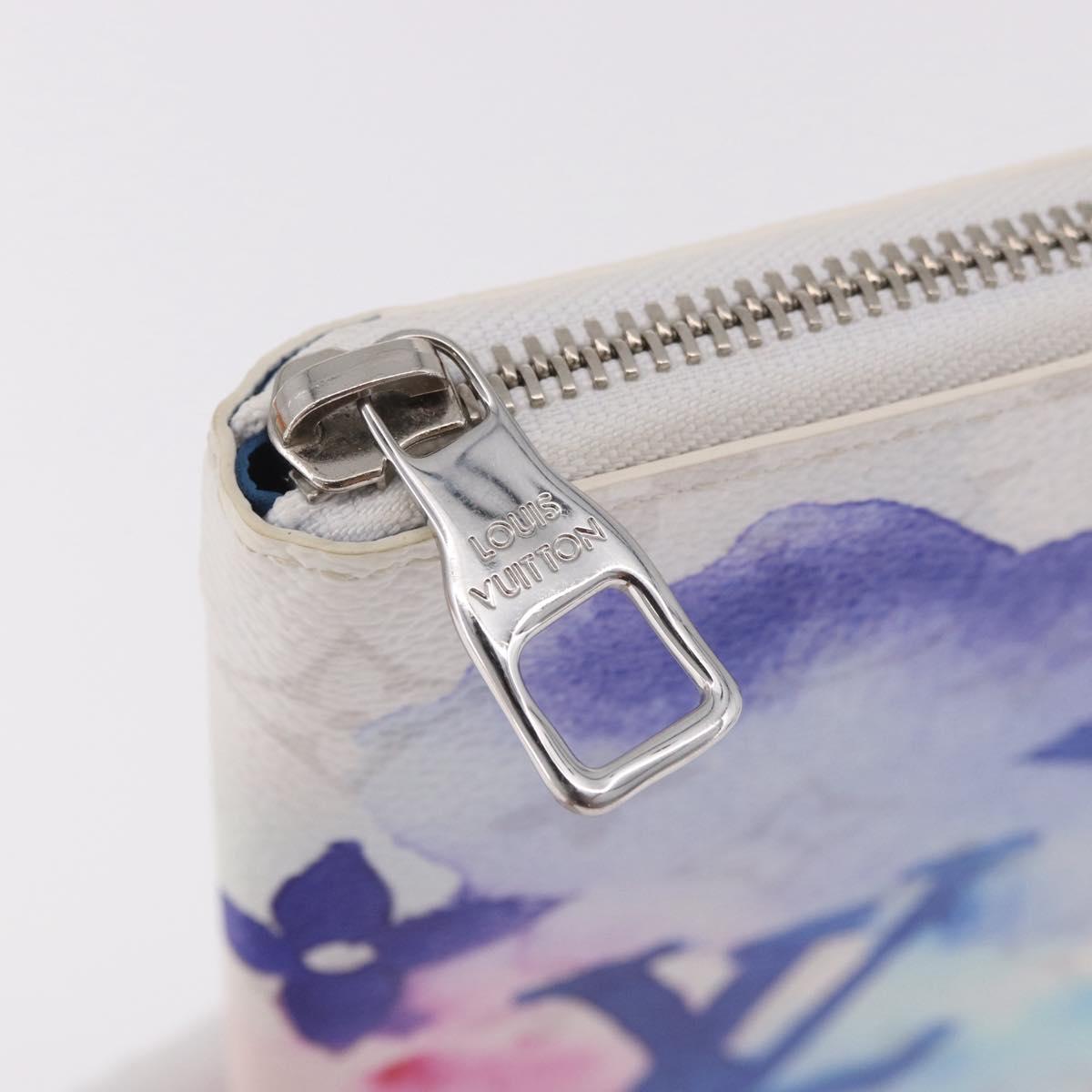 LOUIS VUITTON Watercolor Zippy Wallet Vertical Long Wallet M80499 Auth 188948M