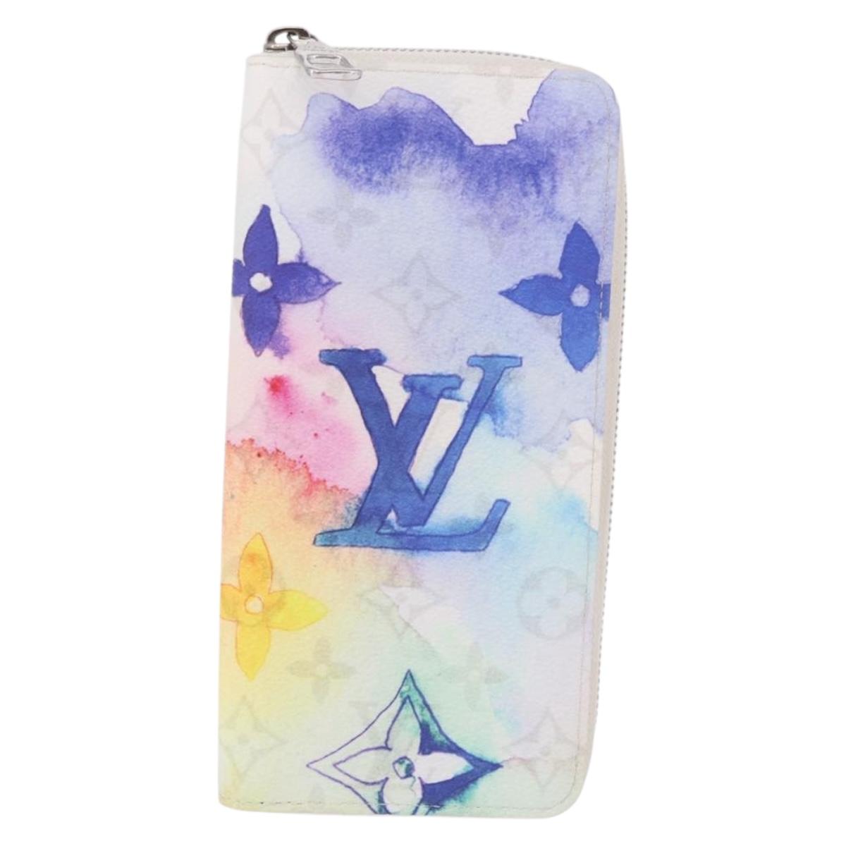 LOUIS VUITTON Watercolor Zippy Wallet Vertical Long Wallet M80499 Auth 188948M