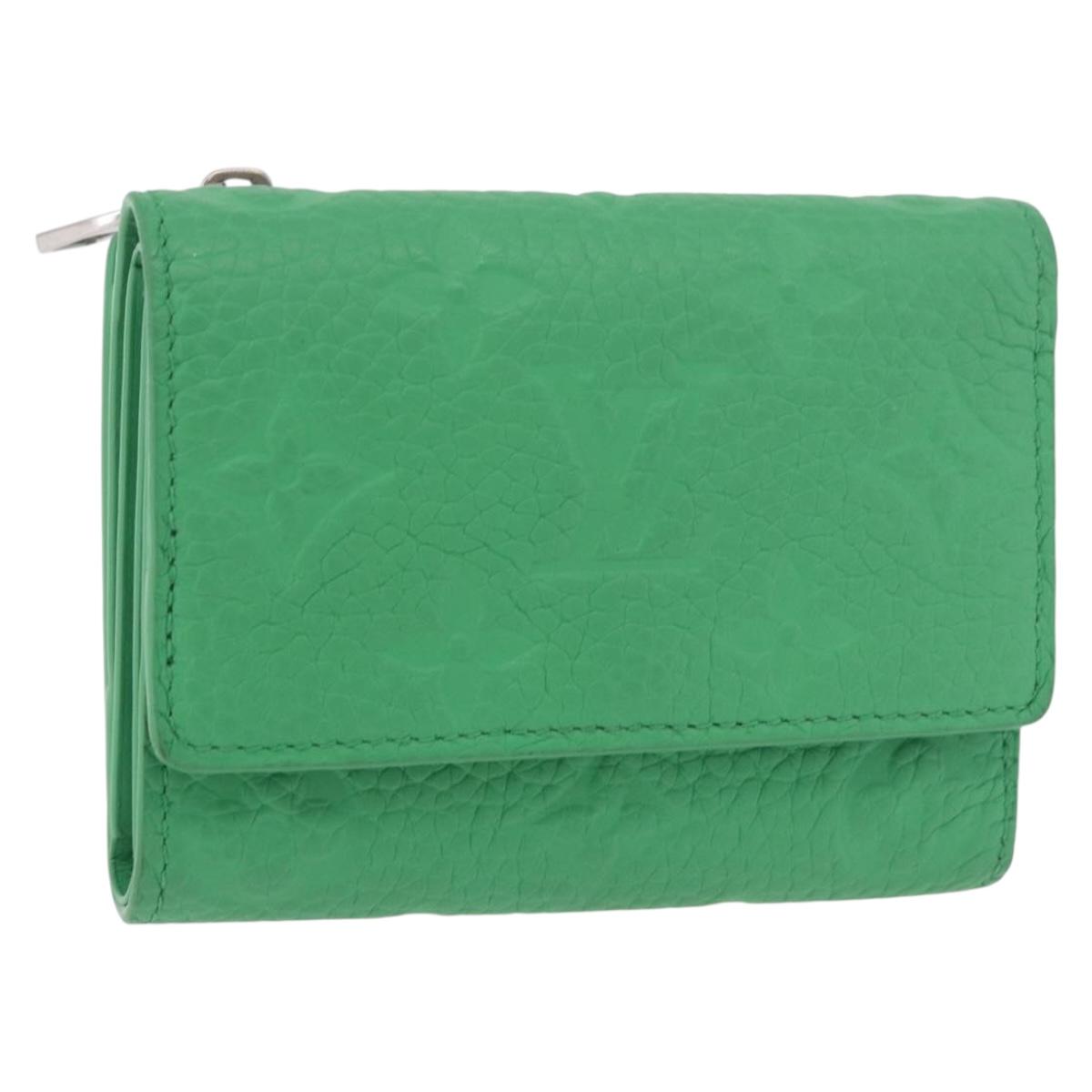 LOUIS VUITTON Empreinte Portefeuille Pilot Wallet Green M25848 LV Auth 188949M