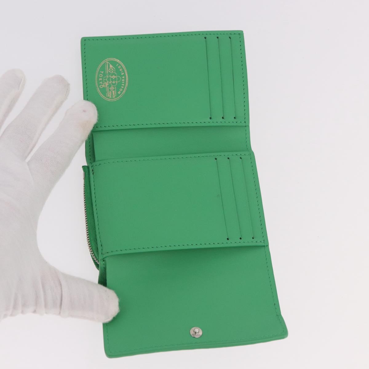 LOUIS VUITTON Empreinte Portefeuille Pilot Wallet Green M25848 LV Auth 188949M