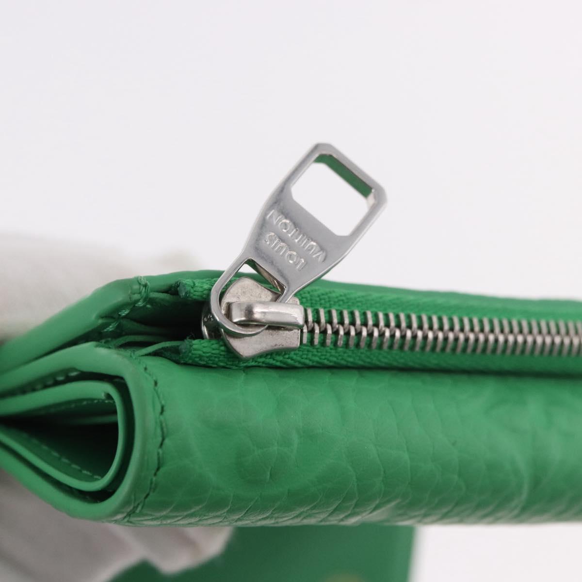 LOUIS VUITTON Empreinte Portefeuille Pilot Wallet Green M25848 LV Auth 188949M
