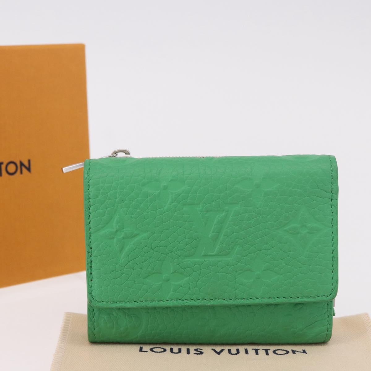 LOUIS VUITTON Empreinte Portefeuille Pilot Wallet Green M25848 LV Auth 188949M