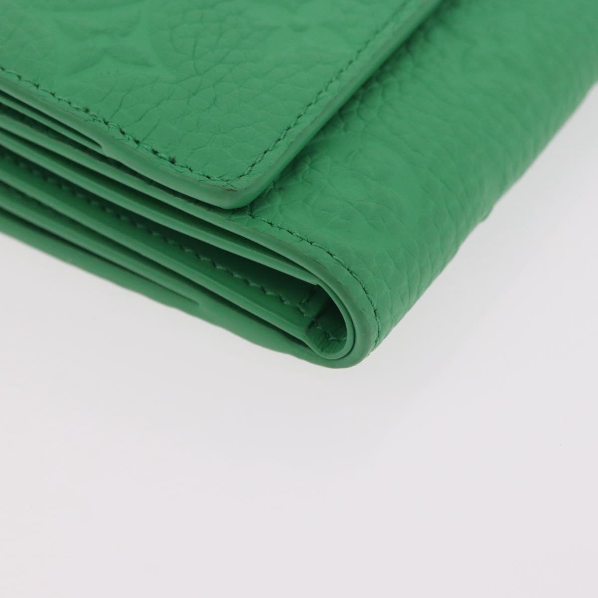 LOUIS VUITTON Empreinte Portefeuille Pilot Wallet Green M25848 LV Auth 188949M