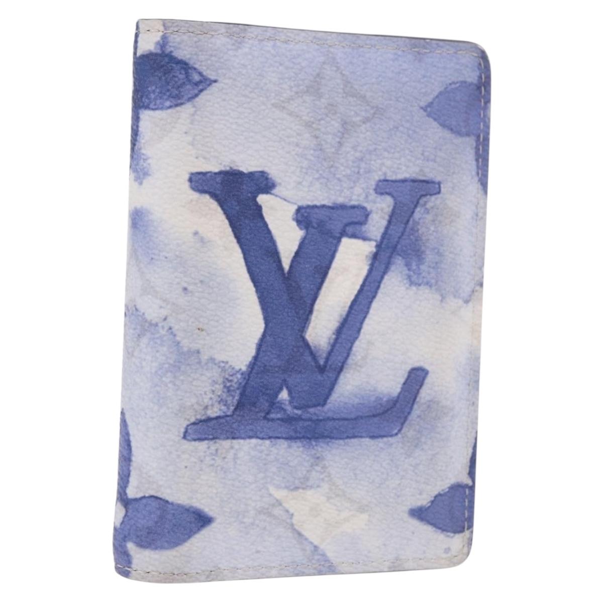LOUIS VUITTON Monogram watercolor Organizer De Poch Blue M80455 LV Auth 188950M