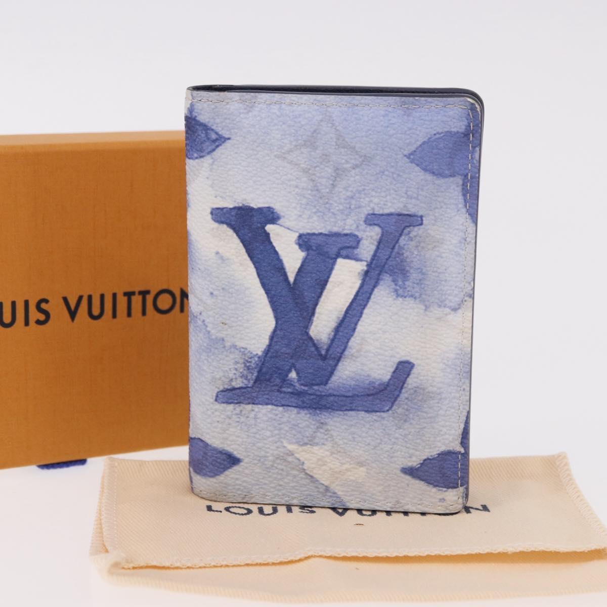 LOUIS VUITTON Monogram watercolor Organizer De Poch Blue M80455 LV Auth 188950M