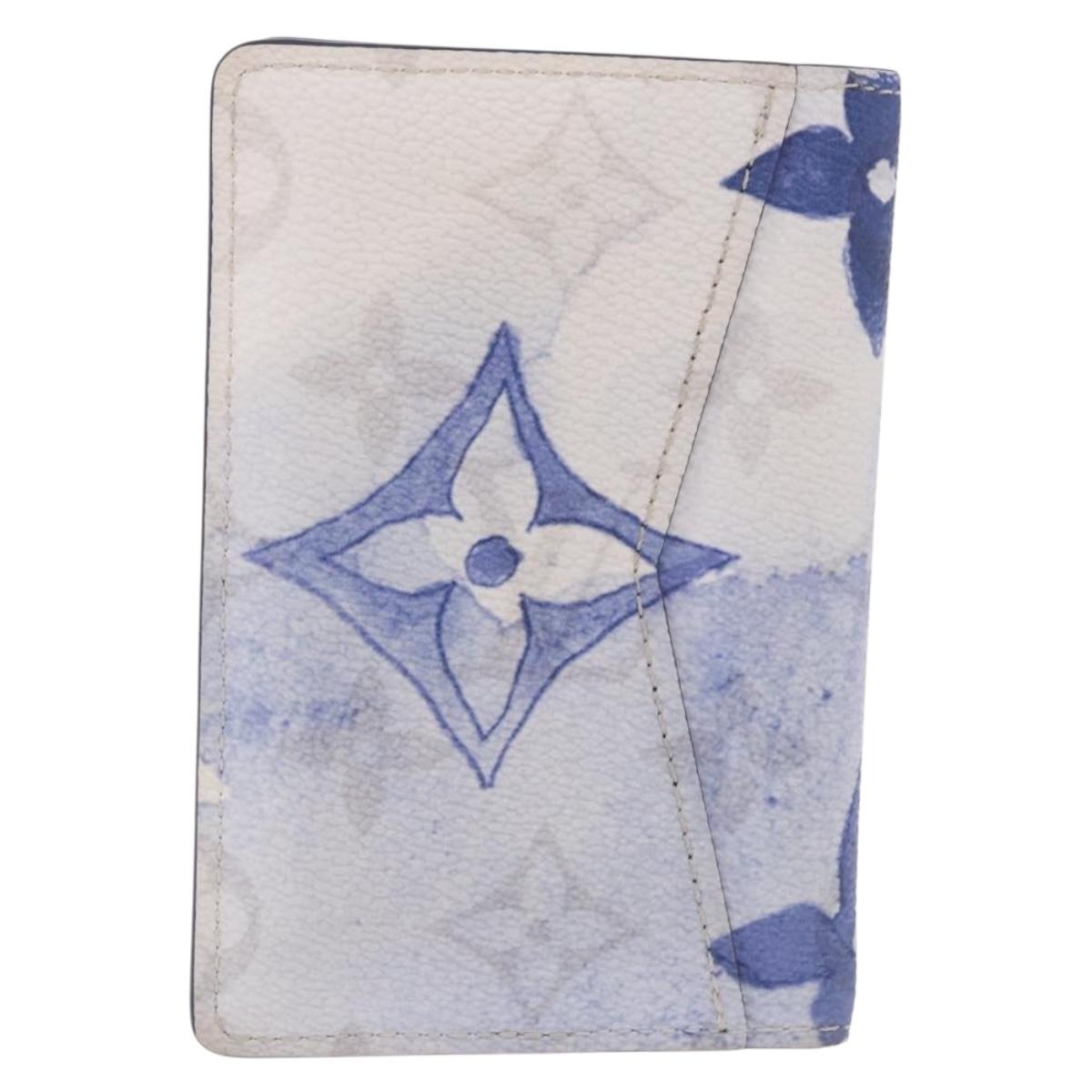 LOUIS VUITTON Monogram watercolor Organizer De Poch Blue M80455 LV Auth 188950M