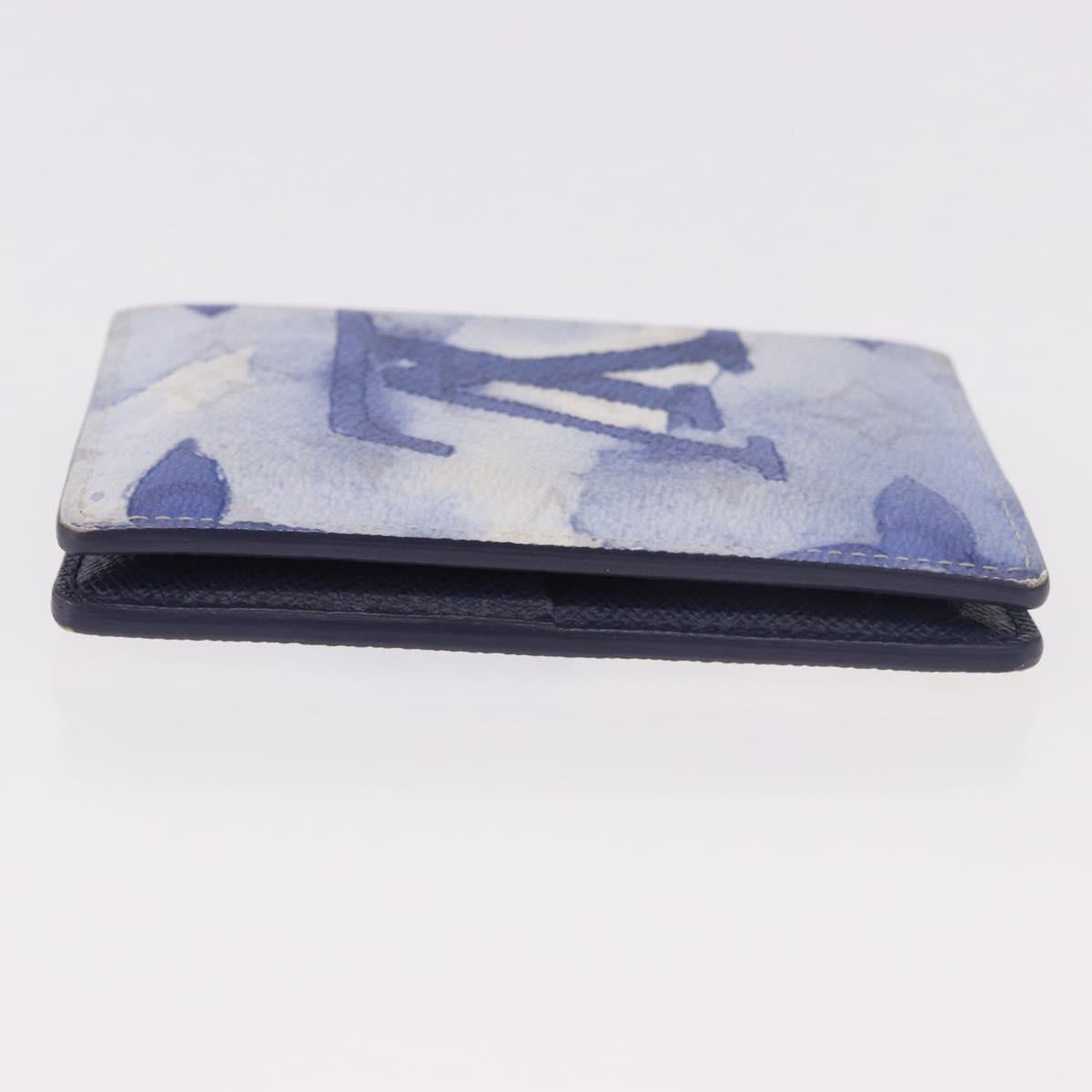 LOUIS VUITTON Monogram watercolor Organizer De Poch Blue M80455 LV Auth 188950M