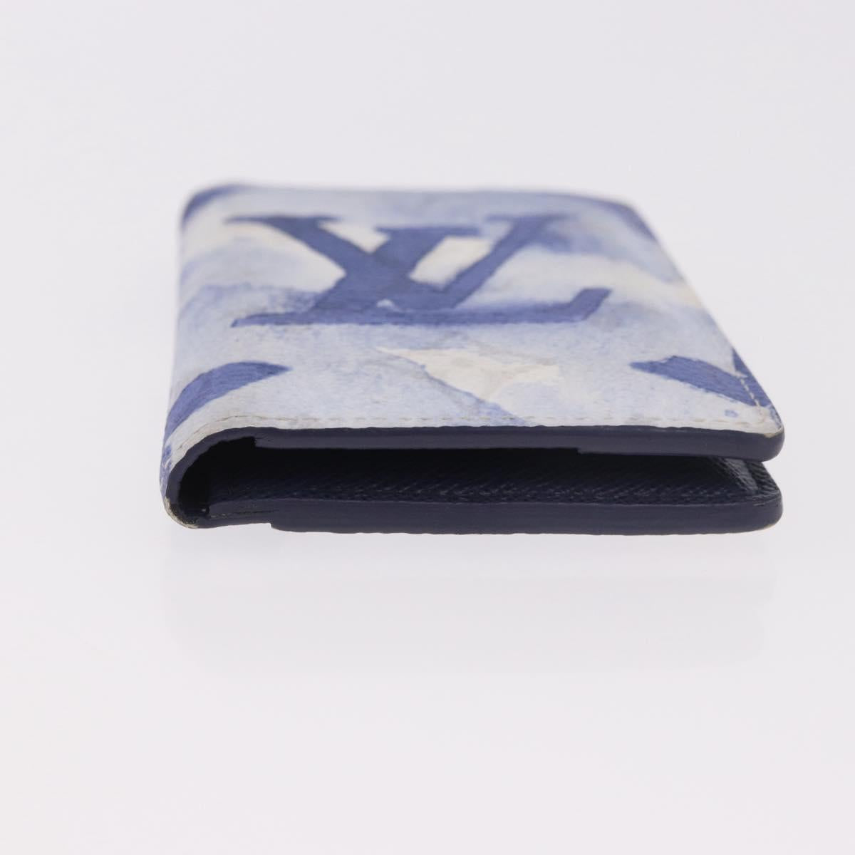 LOUIS VUITTON Monogram watercolor Organizer De Poch Blue M80455 LV Auth 188950M