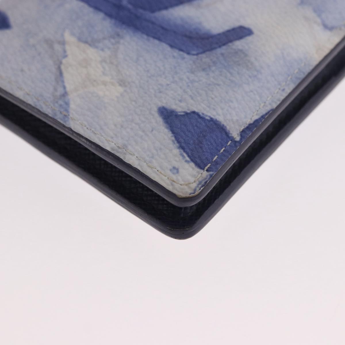 LOUIS VUITTON Monogram watercolor Organizer De Poch Blue M80455 LV Auth 188950M