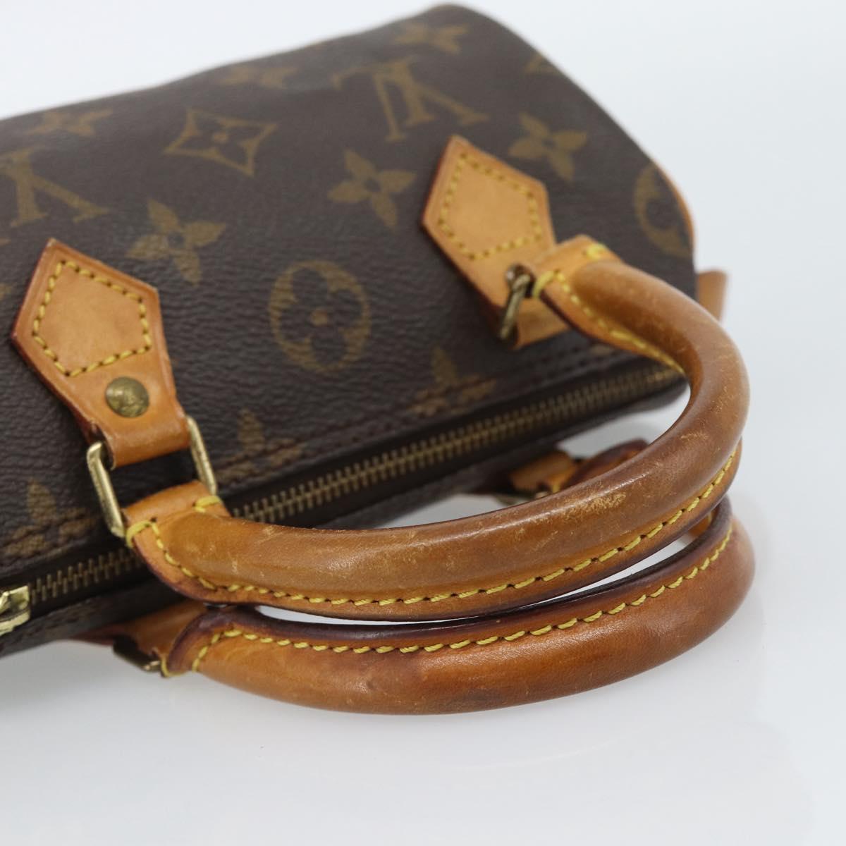 LOUIS VUITTON Monogram Mini Speedy Hand Bag M41534 LV Auth 188952