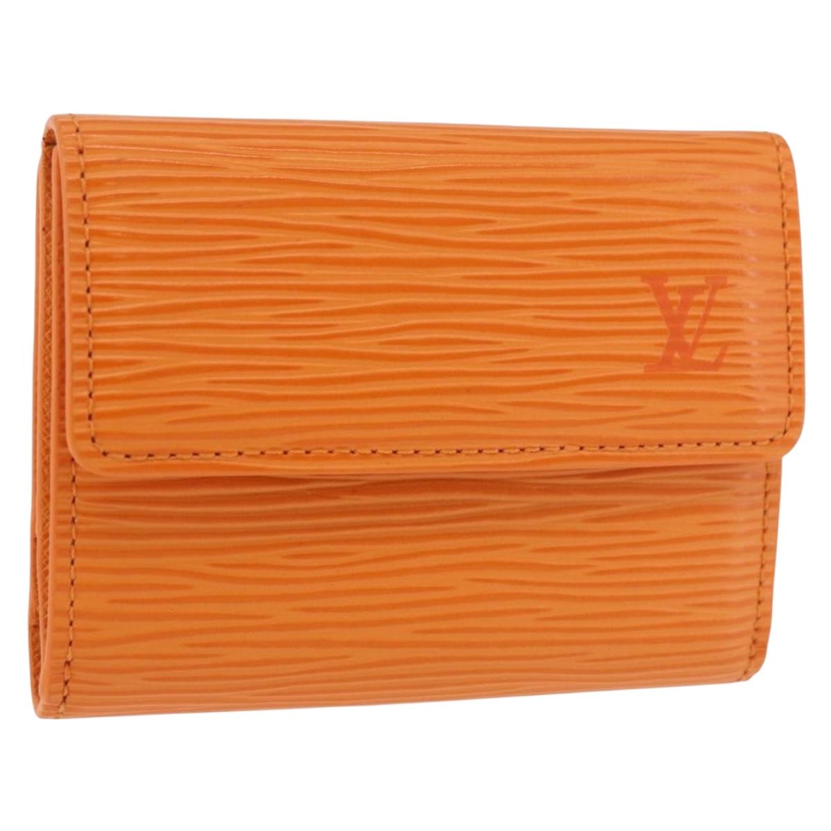 LOUIS VUITTON Epi Ludlow Coin Purse Orange Mandarin M6330H LV Auth 188953V