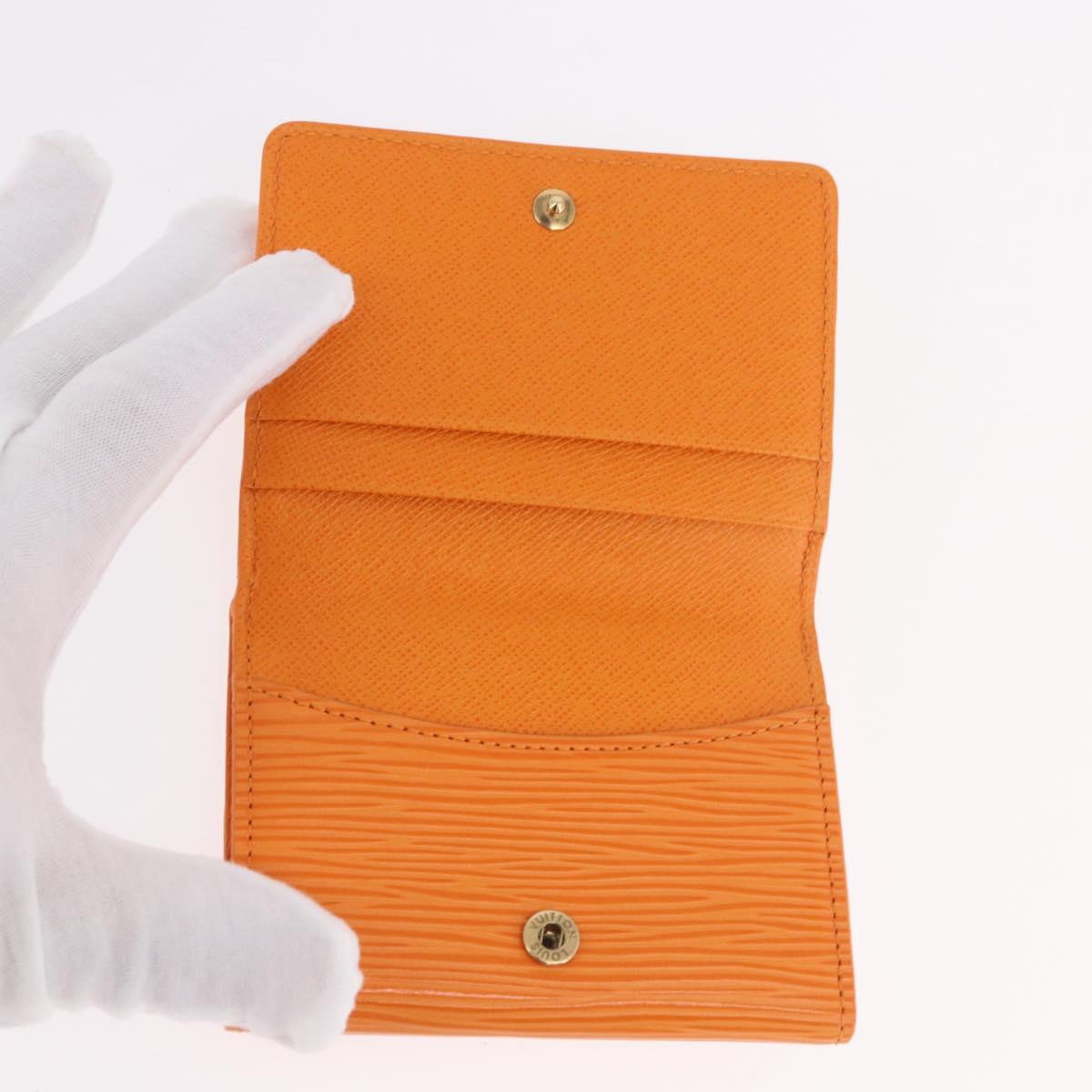 LOUIS VUITTON Epi Ludlow Coin Purse Orange Mandarin M6330H LV Auth 188953V