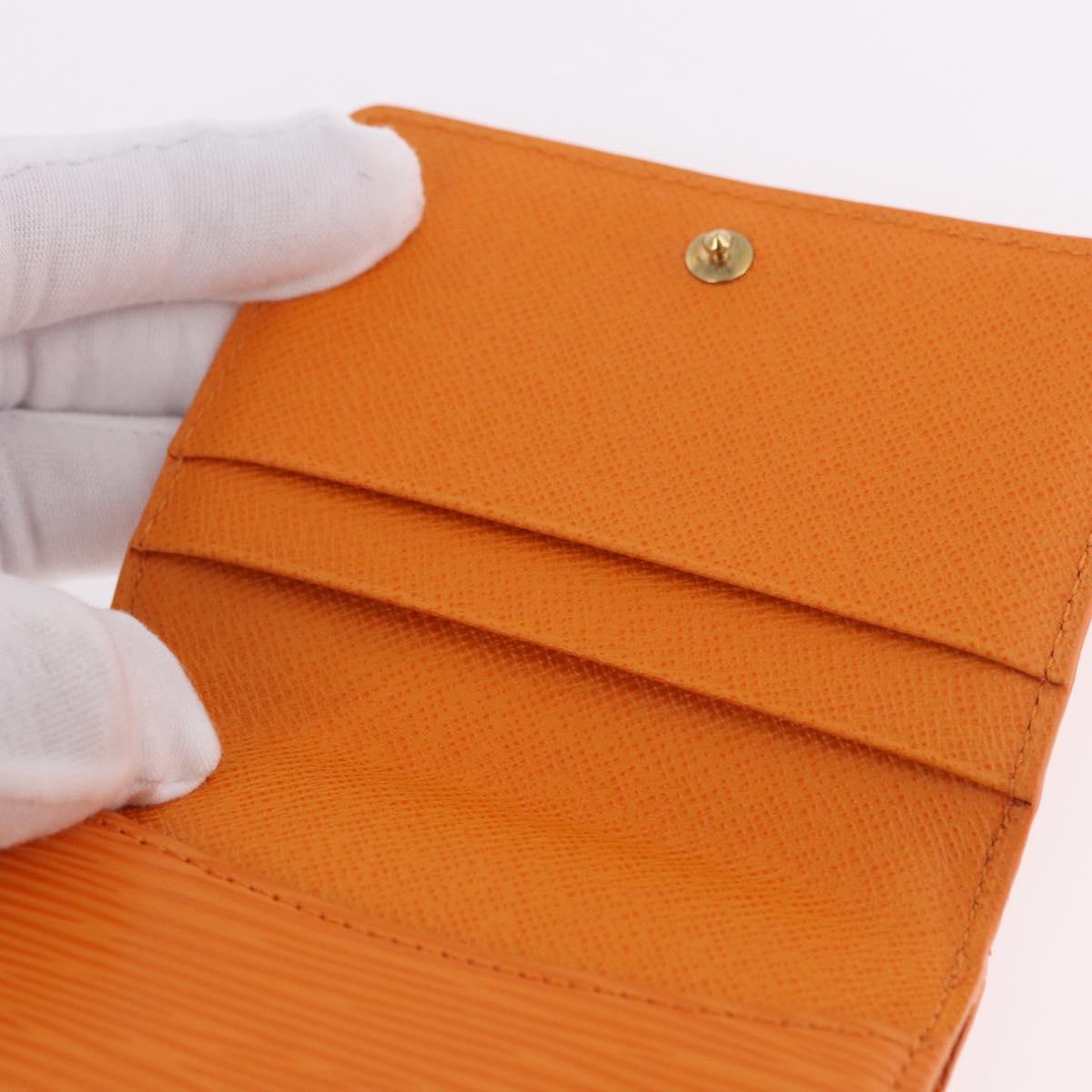 LOUIS VUITTON Epi Ludlow Coin Purse Orange Mandarin M6330H LV Auth 188953V