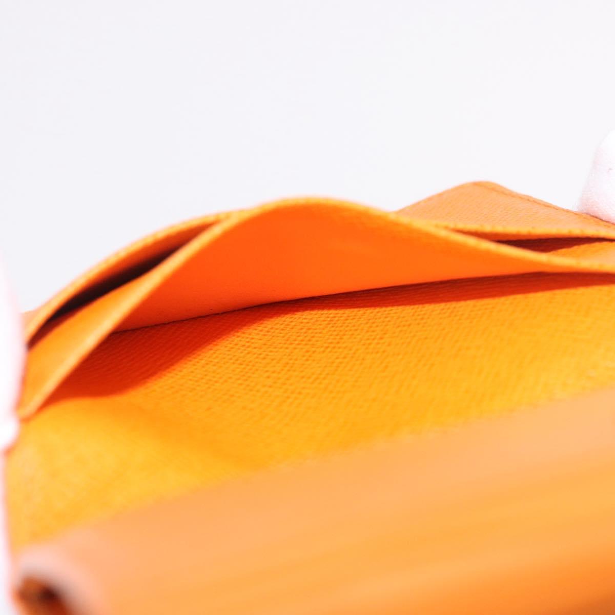 LOUIS VUITTON Epi Ludlow Coin Purse Orange Mandarin M6330H LV Auth 188953V