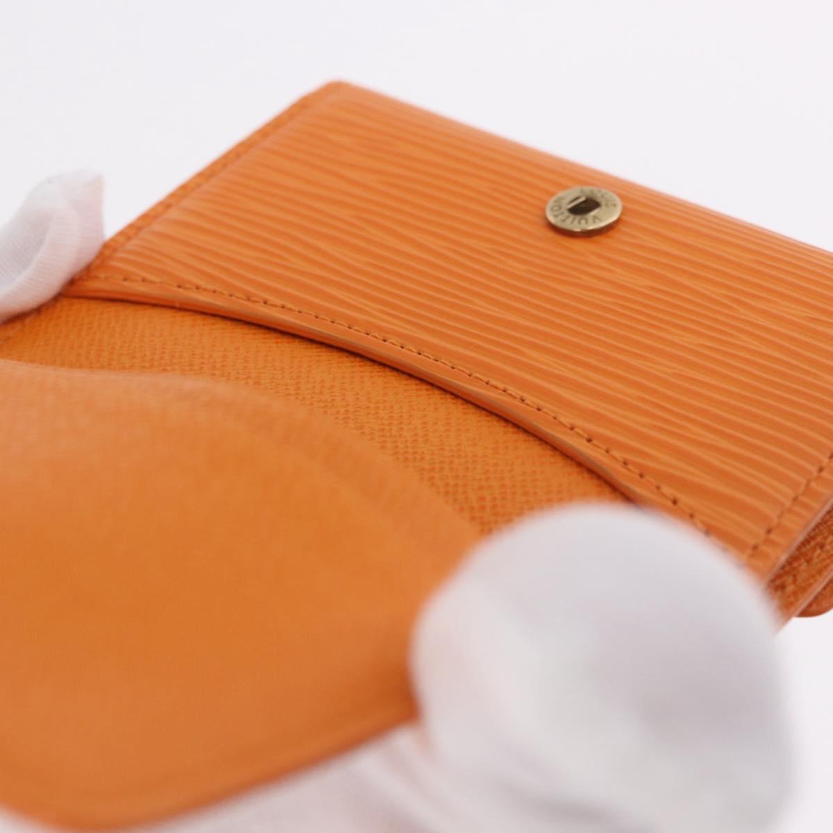 LOUIS VUITTON Epi Ludlow Coin Purse Orange Mandarin M6330H LV Auth 188953V