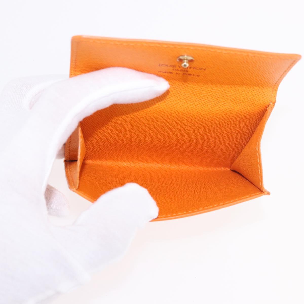 LOUIS VUITTON Epi Ludlow Coin Purse Orange Mandarin M6330H LV Auth 188953V