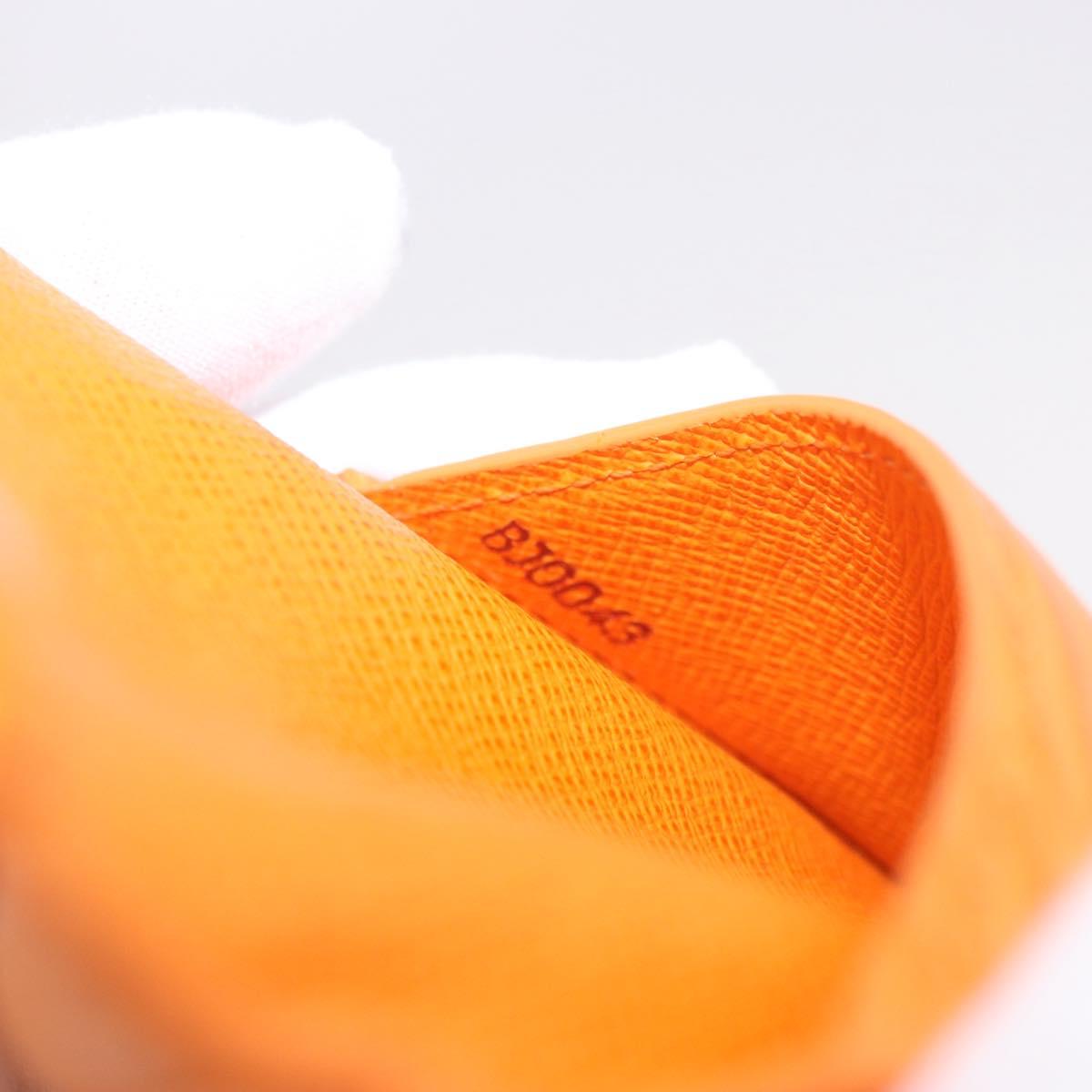 LOUIS VUITTON Epi Ludlow Coin Purse Orange Mandarin M6330H LV Auth 188953V