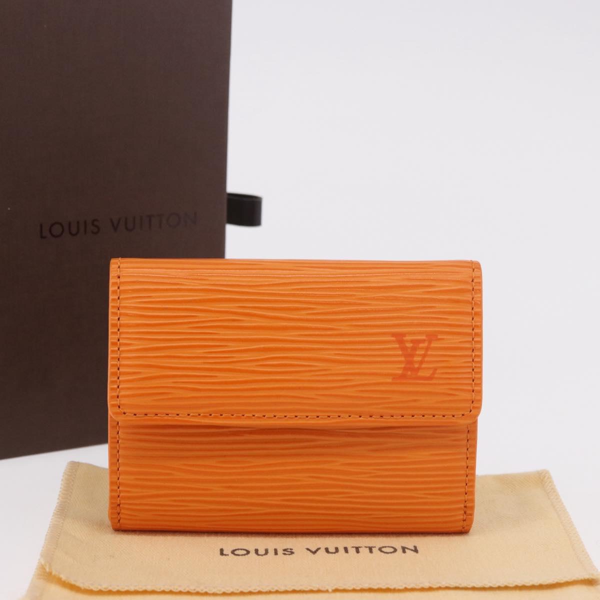 LOUIS VUITTON Epi Ludlow Coin Purse Orange Mandarin M6330H LV Auth 188953V