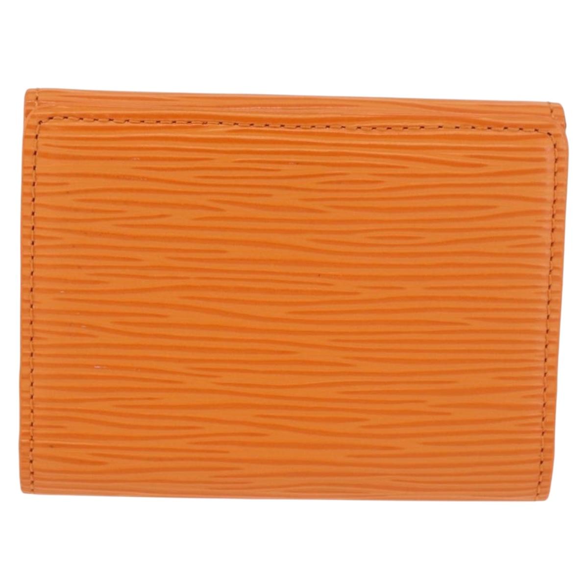 LOUIS VUITTON Epi Ludlow Coin Purse Orange Mandarin M6330H LV Auth 188953V